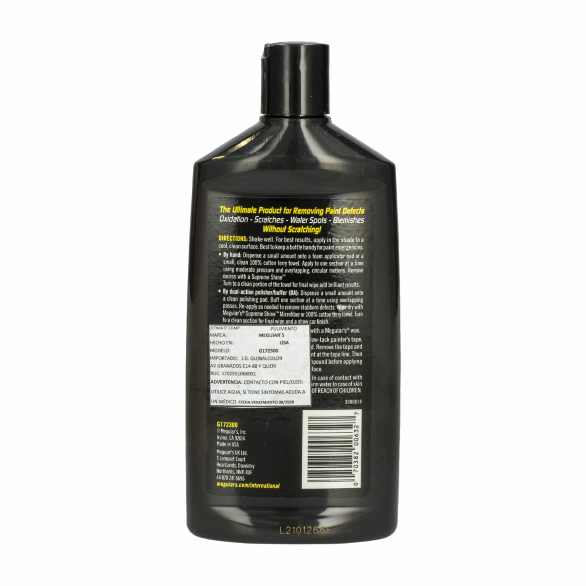 Pulimento Automotriz Eliminador De Rayones y Opacidad De Pintura MEGUIAR'S 300ML - Imagen 2