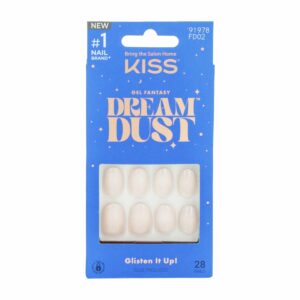 Uñas Postizas Gel Fantasy Dream Dust KISS X 28 Uds