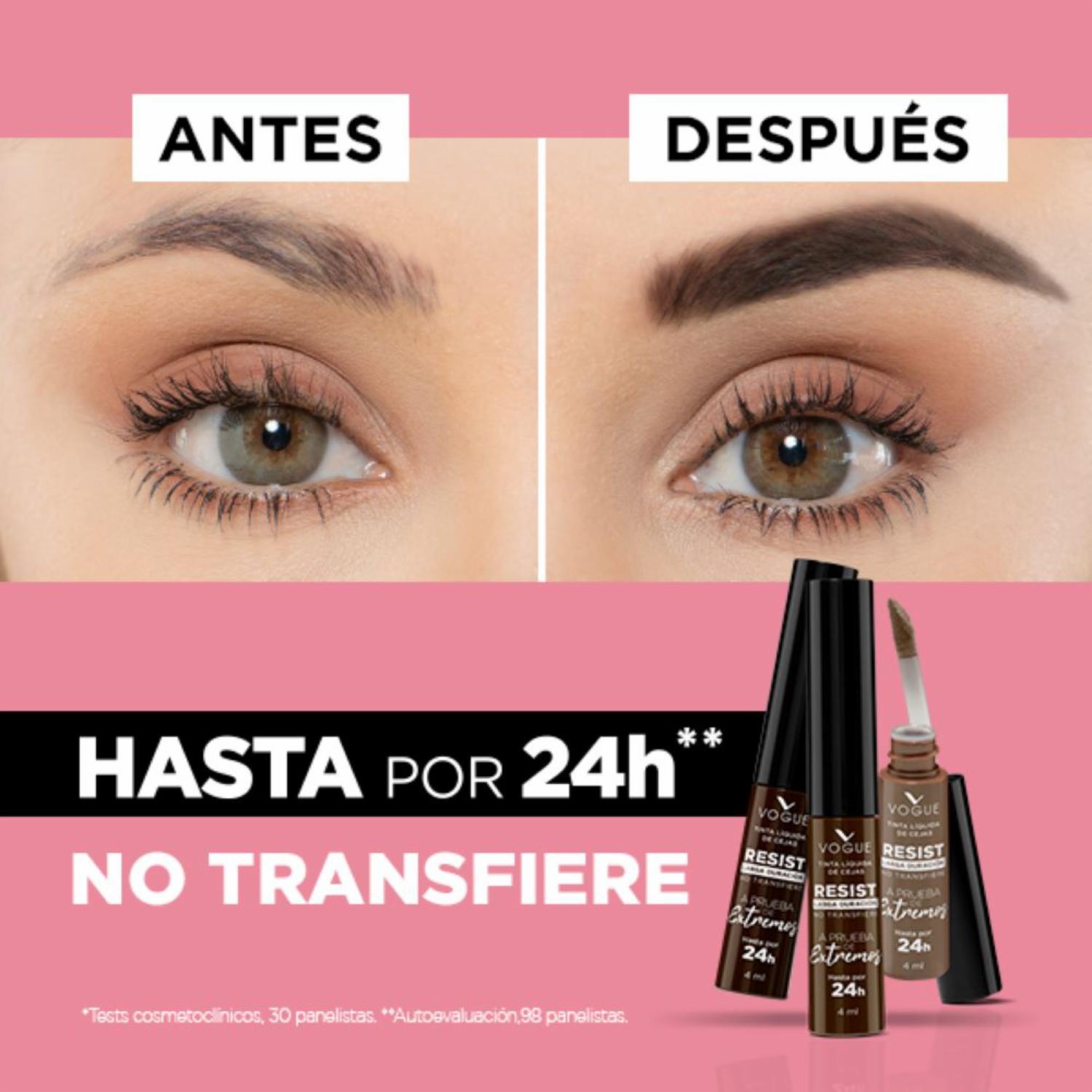Tinta de Cejas Resist 24 Horas Tono Café VOGUE 4 Ml - Imagen 5
