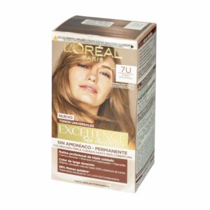 Tinte De Cabello Rubio Universal 7U Sin Amoniaco EXCELLENCE L'ORÉAL PARIS 1 Kit