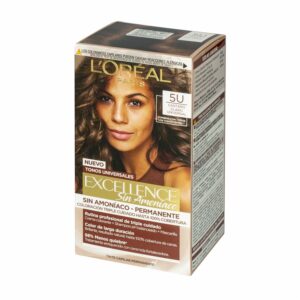 Tinte De Cabello Castaño Claro 5U Sin Amoniaco EXCELLENCE L'ORÉAL PARIS 1 Kit