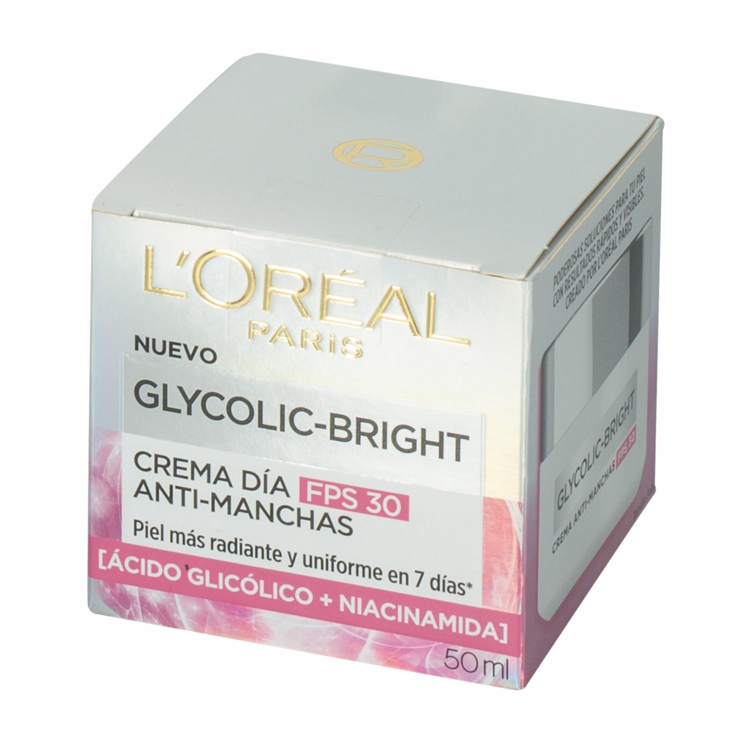 Crema Facial Hidratante Glycolic Bright- Antimanchas Ácido Glicólico y Niacinamida L'ORÉAL KIDS 50 Ml - Imagen 2