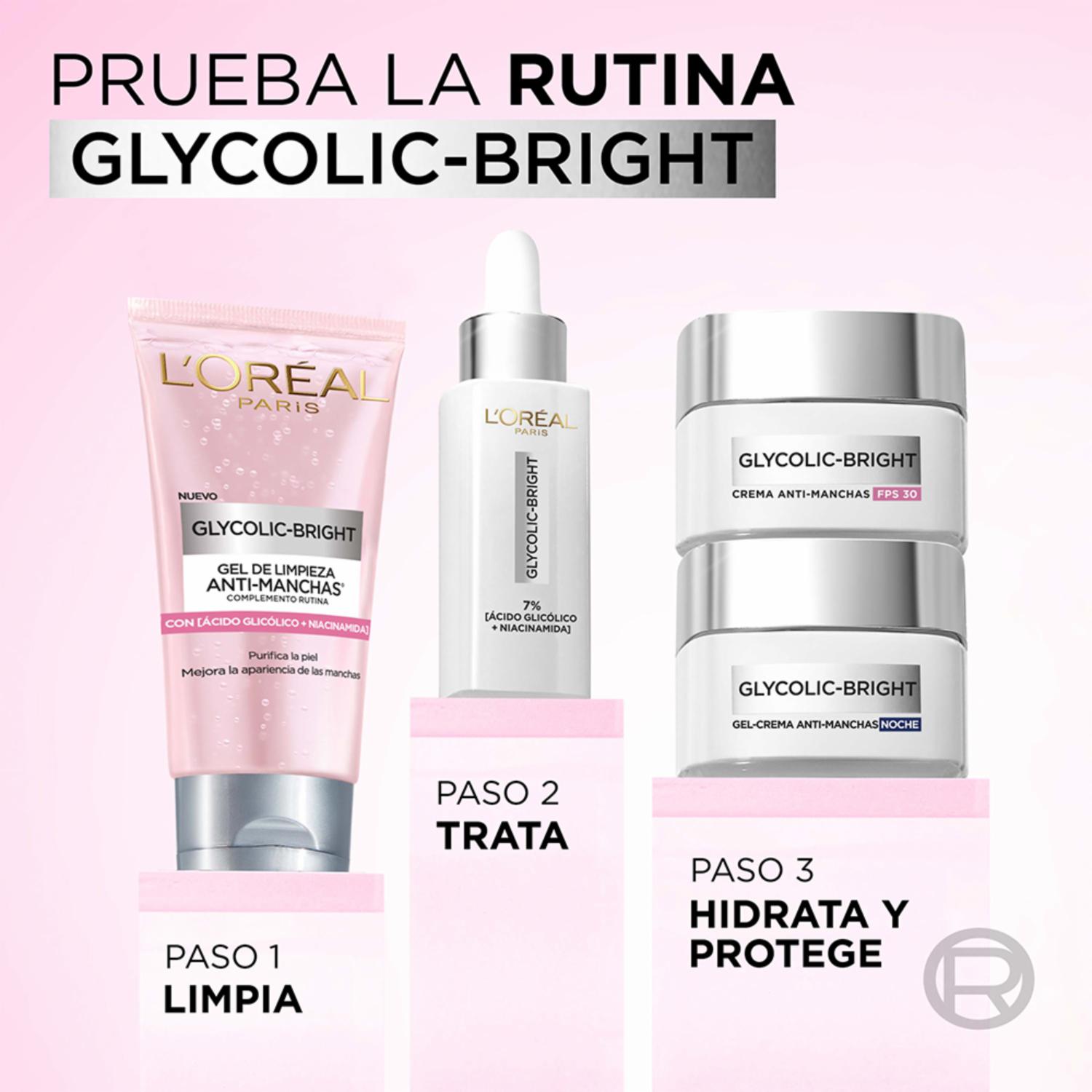 Crema Facial Hidratante Glycolic Bright- Antimanchas Ácido Glicólico y Niacinamida L'ORÉAL KIDS 50 Ml - Imagen 8