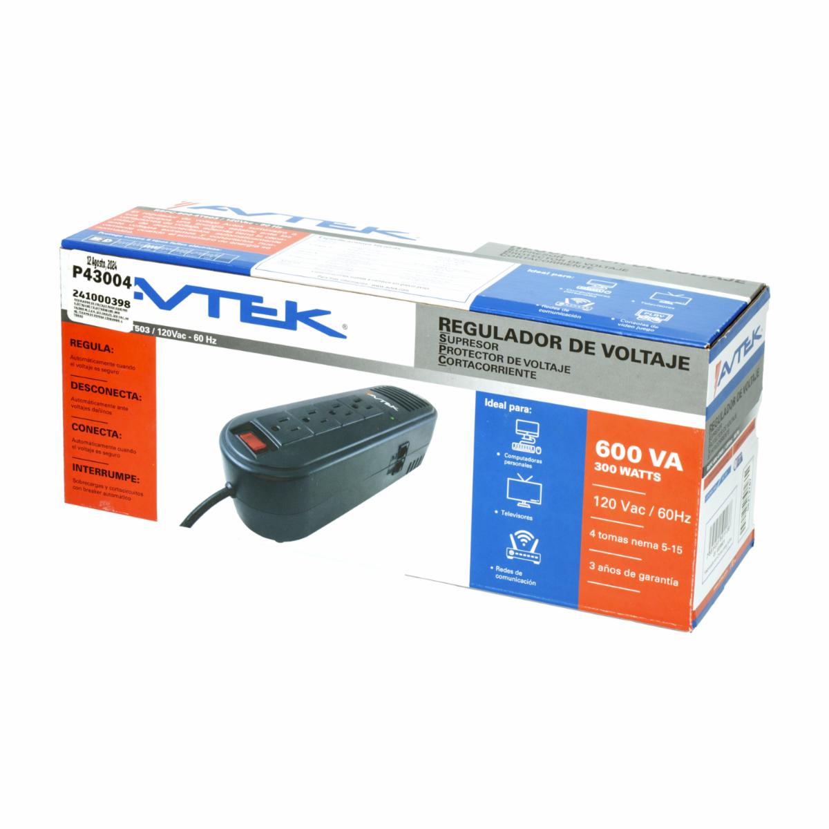 Regulador De Voltaje 300 W Para Equipos De Computo RSPC-600-4T503 PHILIPS AVENT 4 Tomas