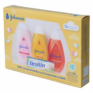 Estuche Infantil Con Shampoo, Crema, Baño Líquido Crema Antipañalitis JOHNSON'S Pack