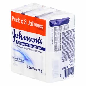 Jabón En Barra Remueve Bacterias Tripack JOHNSON'S 330 G