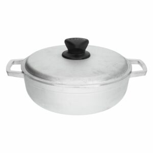 Olla Caldero Aluminio Fundido Con Tapa De Vidrio Natural Stone IMUSA 22 Cm