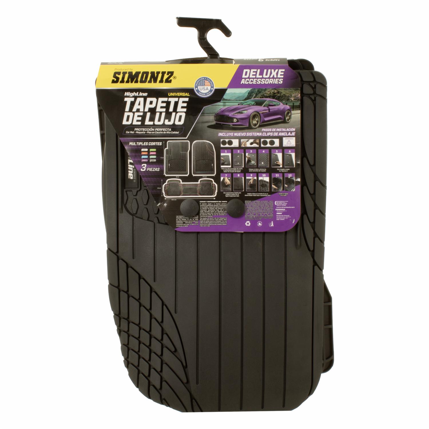 Moqueta Para Auto High Line De PVC SIMONIZ 3 Piezas - Imagen 2