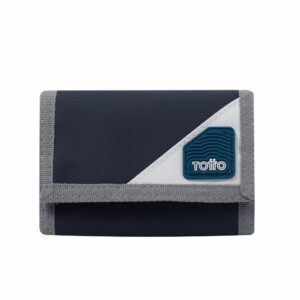 Billetera De Hombre Azul TOTTO Contrast Bak