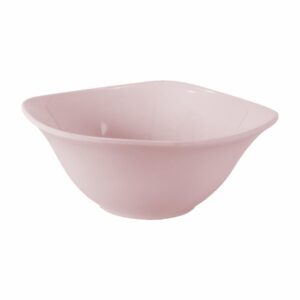 Plato Postre Cuadrado Rosa Pastel VAJILLAS SABANA 16X16X6 CM