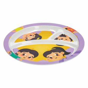 Plato Infantil Redondo Con Divisiones Diseño Princesas VAJILLAS SABANA 21 Cm