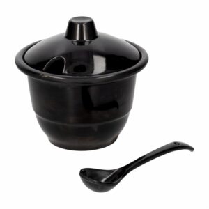 Azucarera Pequeña Negra VAJILLAS SABANA 9X9 Cm