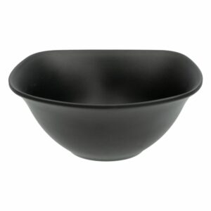 Plato Hondo Cuadrado Sopero Negro Mate VAJILLAS SABANA 16 Cm