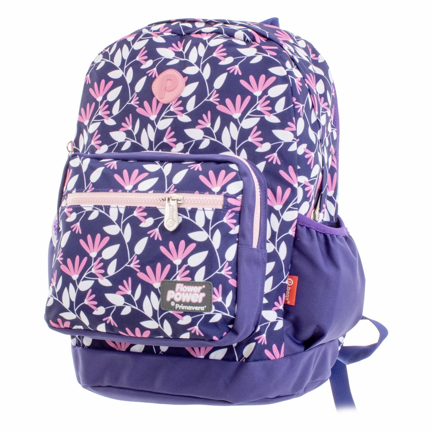 Mochila Escolar Natural P.bags FLOWER POWER 14" - Imagen 2