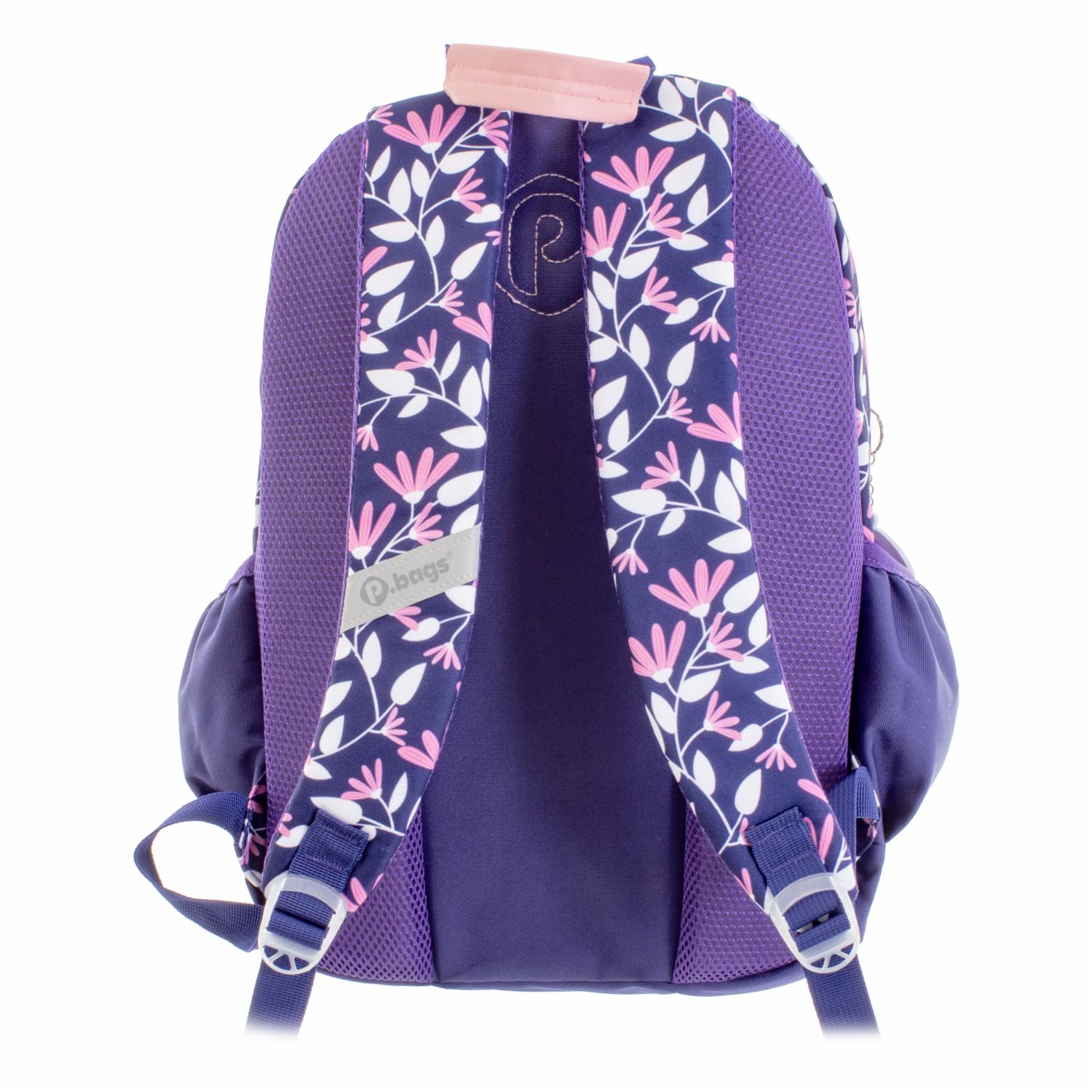 Mochila Escolar Natural P.bags FLOWER POWER 14" - Imagen 3