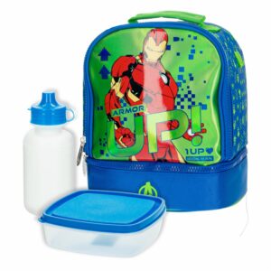 Lonchera Escolar Para Niño Diseño Avengers PRIMAVERA 22x10x24 Cm