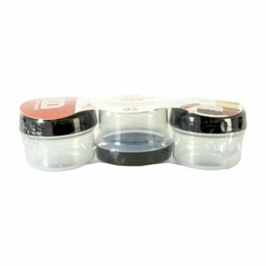 Set Reposteros Multiuso Con Tapa Negra BASA 3 Piezas