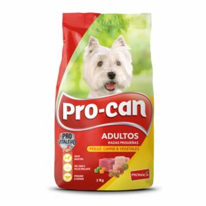 Alimento Para Perros Adultos Razas Pequeñas Pollo Carne Y Vegetales PRO-CAN 2 Kg