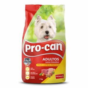 Alimento Para Perros Adultos Razas Pequeñas Pollo Carne Y Vegetales PRO-CAN 4 Kg