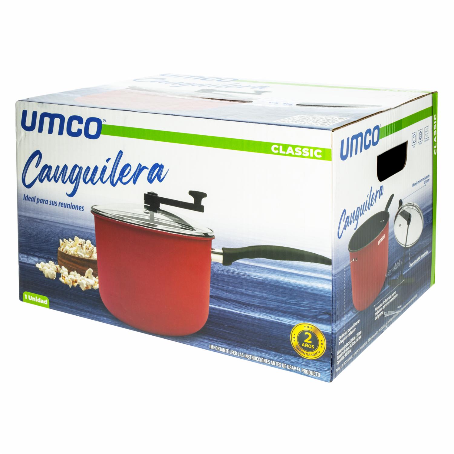 Olla Canguilera Antiadherente Con Tapa De Vidrio UMCO 22 Cm - Imagen 3