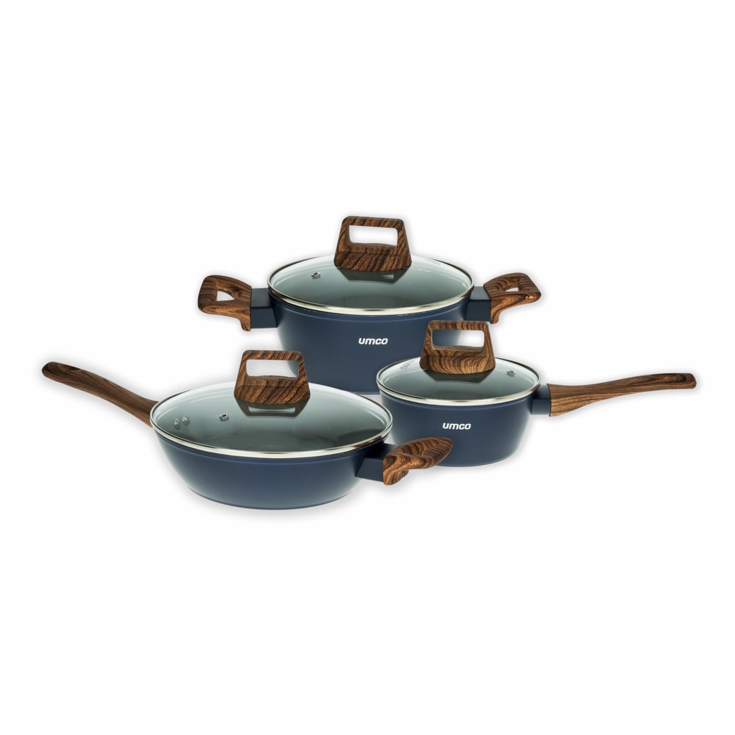 Set De Ollas Y Sartenes Inducción Cerámica Blue Ceramic UMCO 6 Piezas - Imagen 5