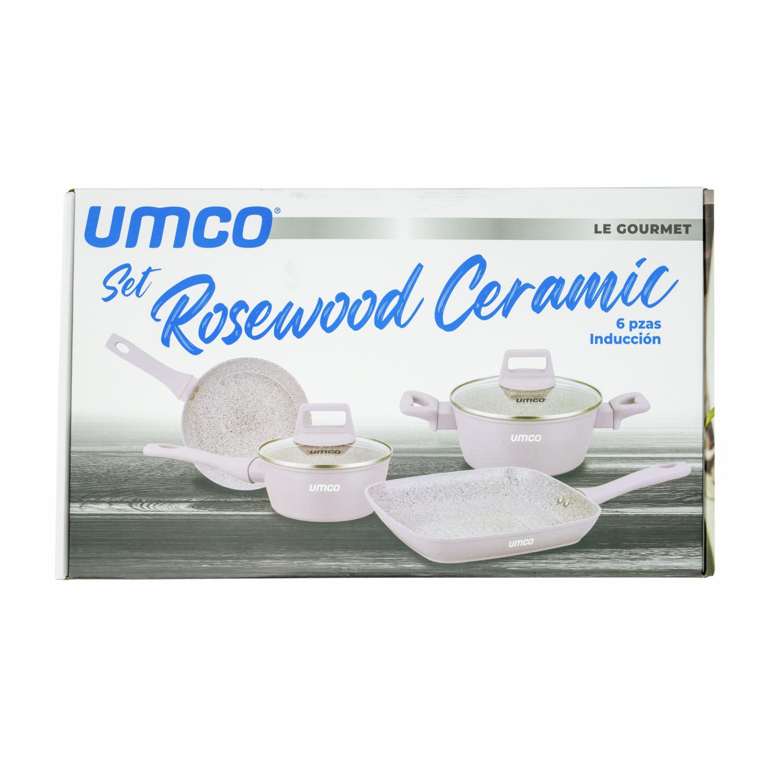 Set De Ollas Y Sartenes Cerámica Rosewood UMCO 6 Piezas - Imagen 6