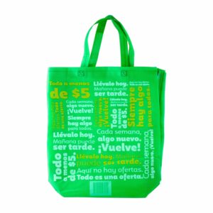 Bolsa Reusable De Cambrela Color Verde FLEXIPLAST Unidad