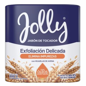 Jabón De Tocador Exfoliación Delicada Con Hojuelas De Avena JOLLY 3 X 100 G