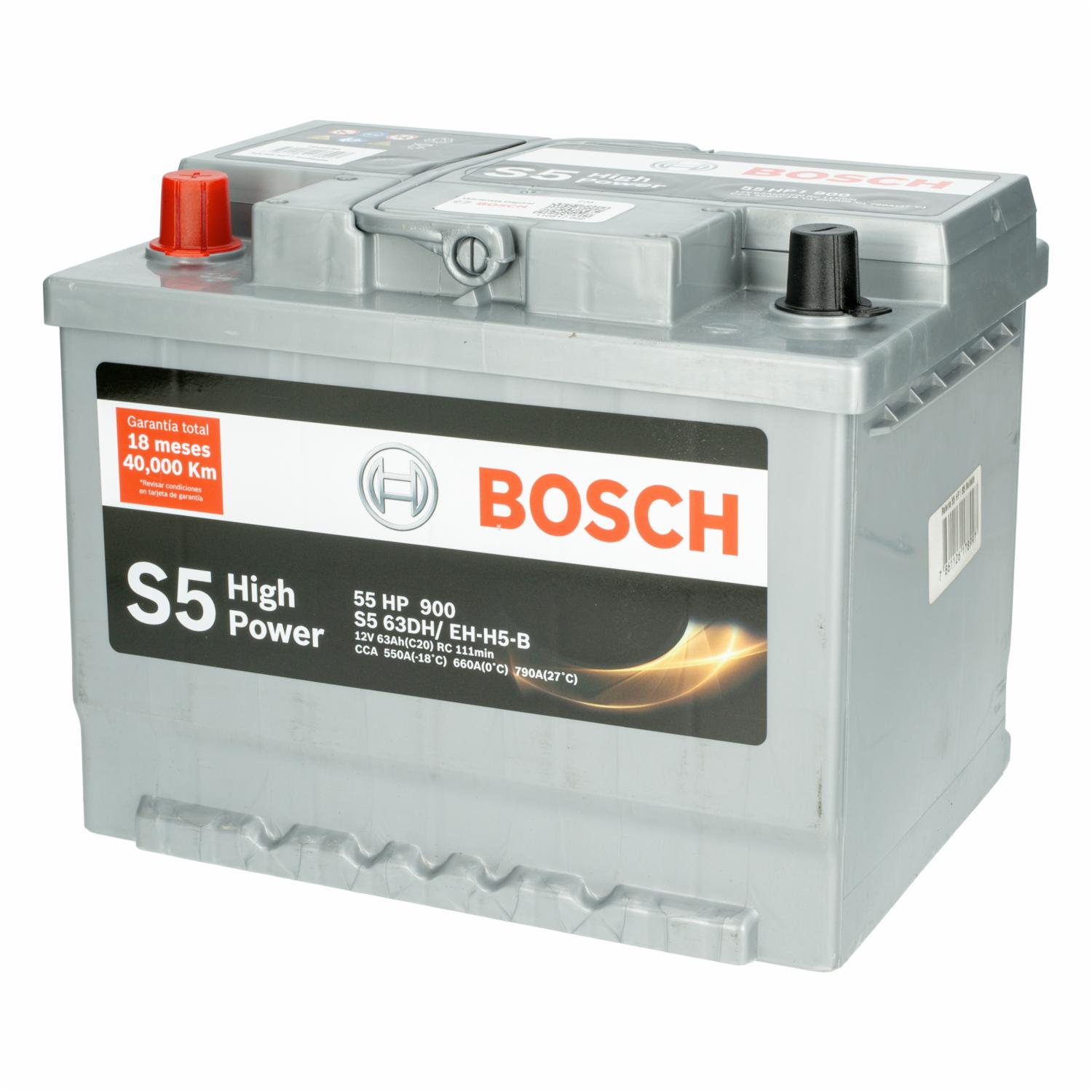 Batería Para Auto High Power S5 Invertida BOSCH 55 HP