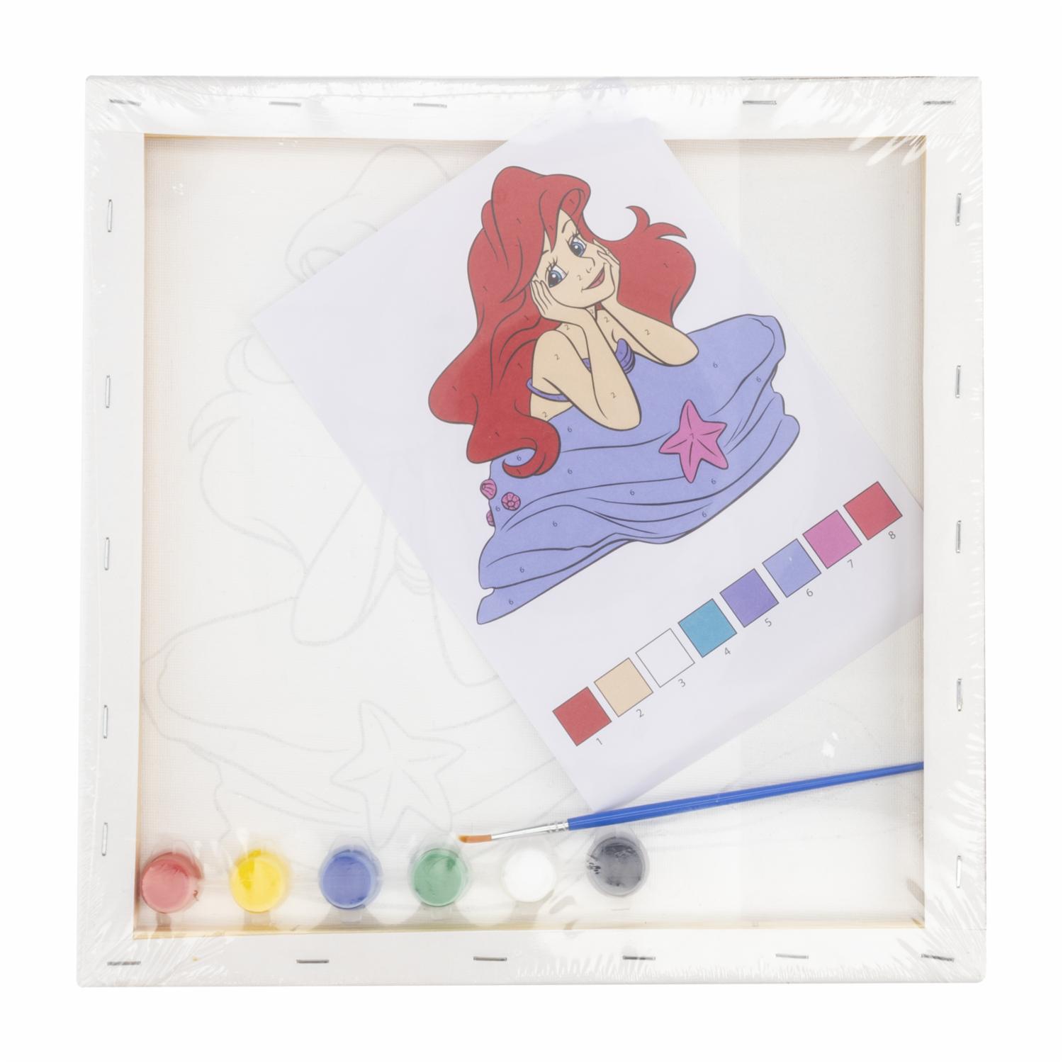 Lienzo Para Pintar Diseño Ariel DISNEY 30X30 Cm - Imagen 2