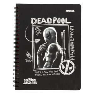 Cuaderno Universitario De Cuadros Con Stickers Deadpool DISNEY 100 Hojas