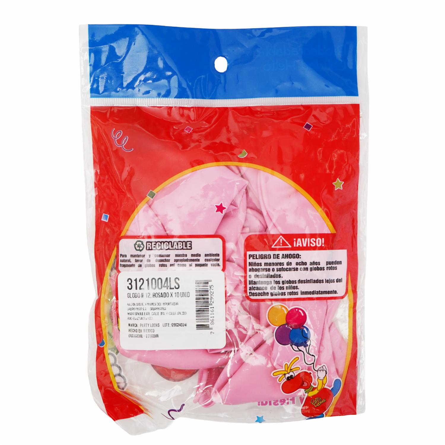 Globo Rosado PARTY LOONS N°12 - Imagen 2