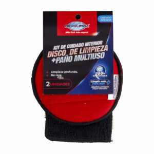 Disco De Paño Par limpieza De Interiores Automotriz MICROLIMPIA 22 Cm