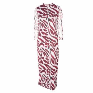 Vestido Largo Cuello Medio Alto TREND & STYLE