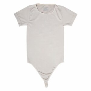 Body Manga Corta Hilo Liso Dama Taupe TESS