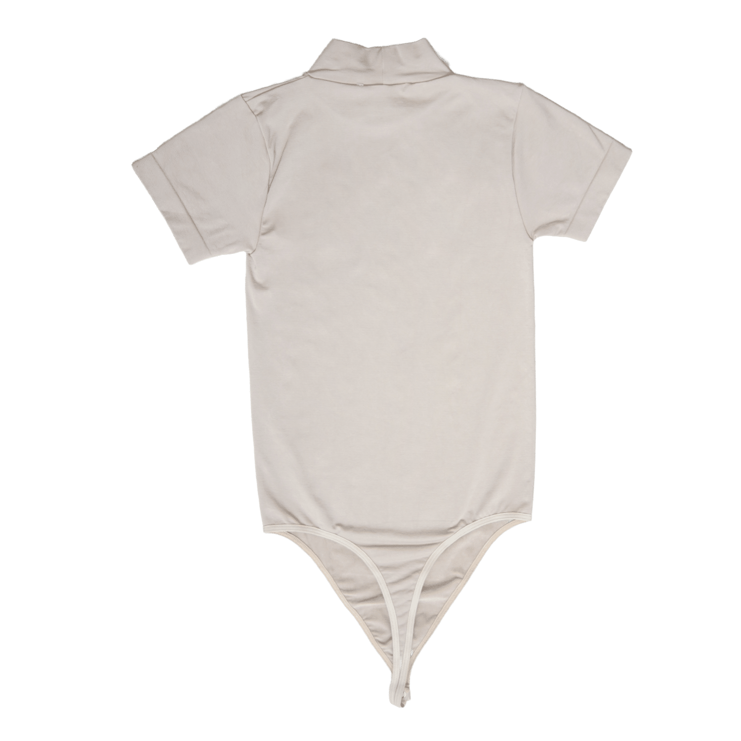 Body Cuello Alto Manga Corta Hilo Liso Dama Negro TESS