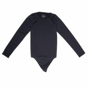 Body Manga Larga Hilo Liso Dama Negro TESS