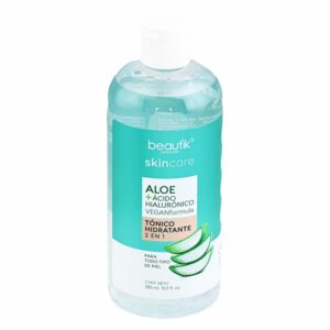 Tonico Hidratante 2 En 1 Aloe + Acido Hialuronico SKIN CARE 385 Ml