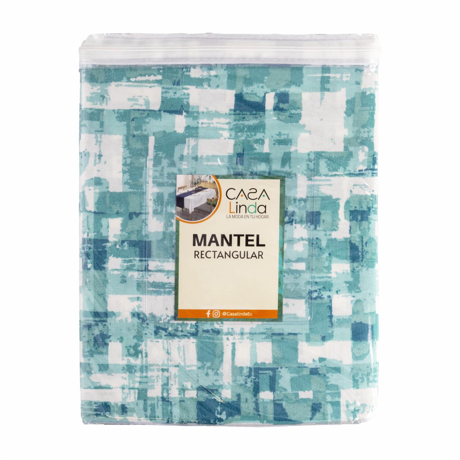 Mantel Rectangular Aqua 8 Puestos CASA LINDA 250 X 145 Cm - Imagen 2