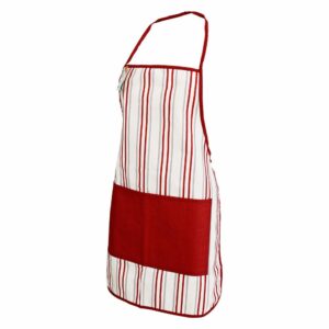 Delantal Rayas Rojo CASA LINDA 68 X 55 Cm