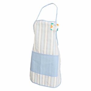 Delantal Rayas Celeste CASA LINDA 68 X 55 Cm
