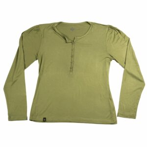 Camiseta Cuello Redondo con Botones y Manga Larga MGX BASIC