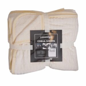 Cobija Sherpa Textura Beige CASAMIGA 2 Plazas