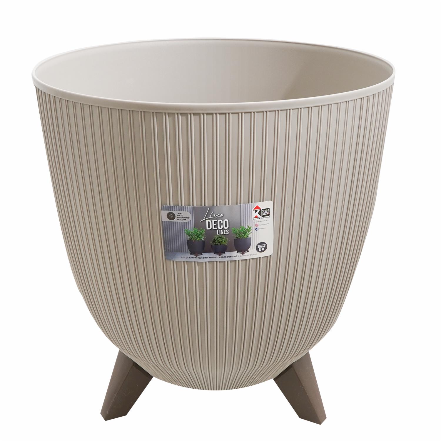 Macetero Deco Lines Alto Beige CASA PICA 24 Litros - Imagen 2