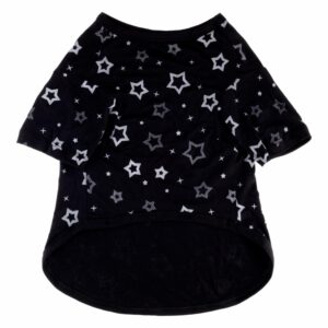 Pijama Para Perro Color Negro Con Estrellas WELLMAN Talla Pequeño