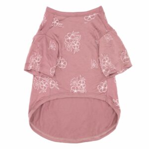Pijama Para Perro Color Rosado Flores WELLMAN Talla Extra Pequeño