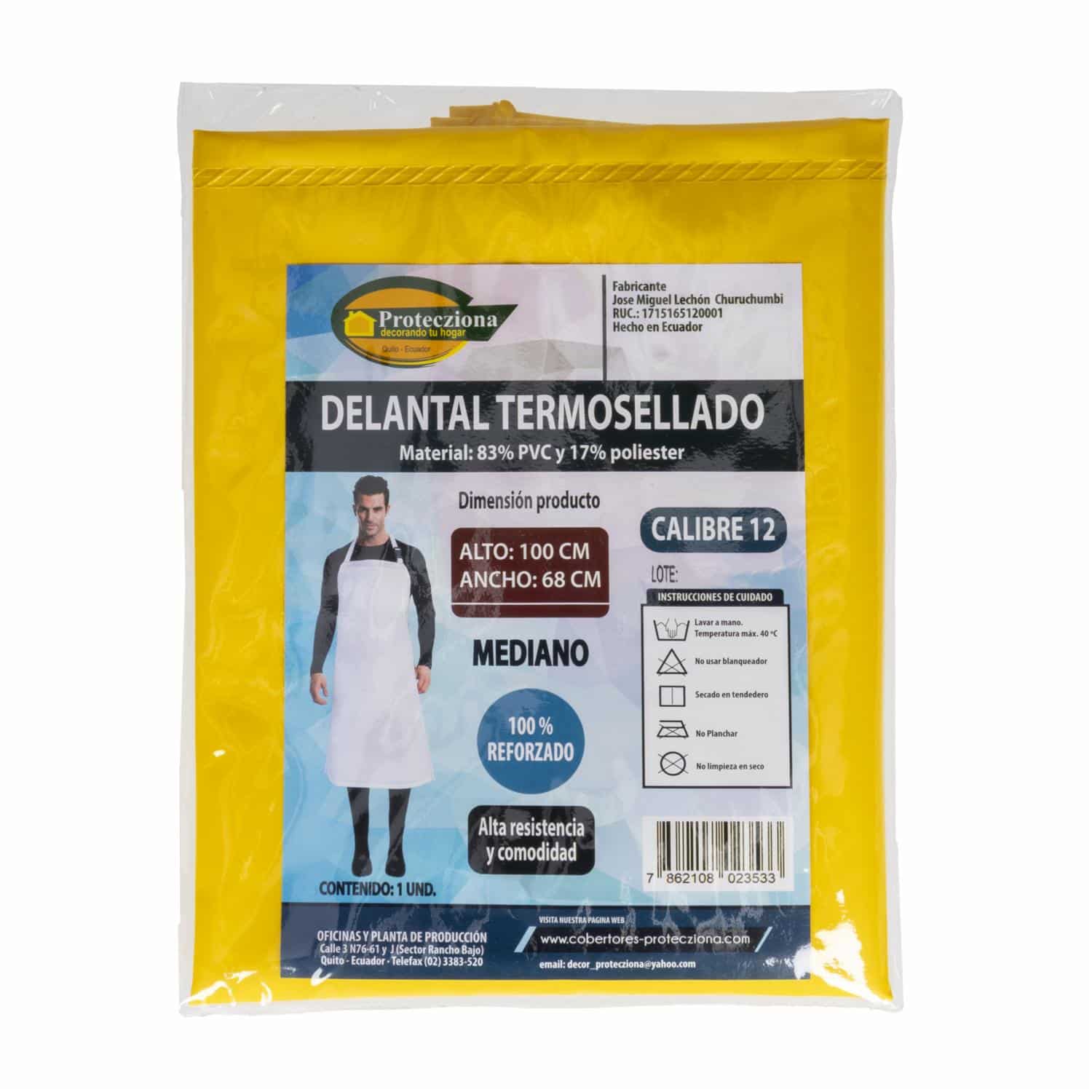 Delantal Termosellado Mediano (100 Cm X PROTECZIONA Unidad - Imagen 2