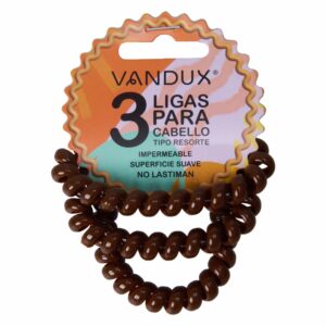 Ligas Para Cabello Tipo Resorte Impermeable Superficie Suave VANDUX 3 Piezas