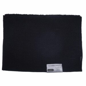 Alfombra De Baño Chenille Negro MODERTEX 90X60 Cm