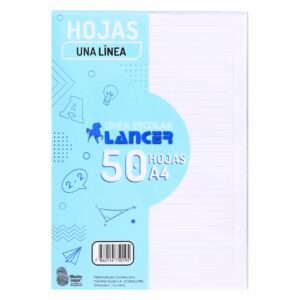 Hojas 1 Línea A4 LANCER 50 Uds